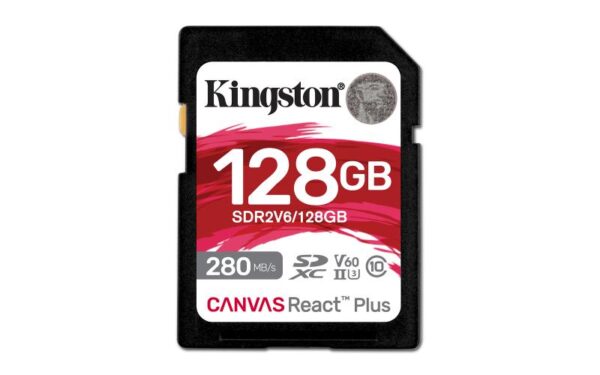 Card de Memorie Kingston SDXC Canvas React Plus Class 10 UHS-II 128GB - SDR2V6/128GB