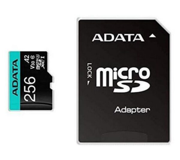 Card de Memorie MicroSD ADATA 256GB, Adaptor SD, Class 10 - AUSDX256GUI3V30SA2