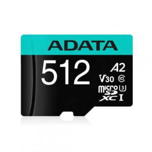 Card de Memorie MicroSD ADATA 512GB, Adaptor SD, Class 10 - AUSDX512GUI3V30SA2