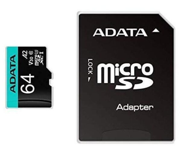 Card de Memorie MicroSD ADATA 64GB, Adaptor SD, Class 10 - AUSDX64GUI3V30SA2