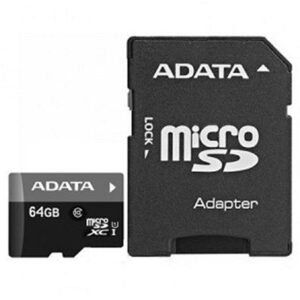 Card de Memorie MicroSD ADATA, 64GB, Adaptor SD, Class 10 - AUSDX64GUICL10-RA1