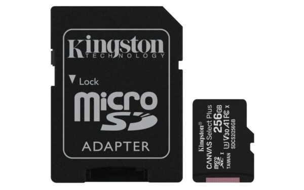 Card de Memorie MicroSD Kingston Select Plus, 256GB, Adaptor SD - SDCS2/256GB