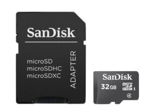 Card de Memorie MicroSD SanDisk 32GB, Adaptor SD, Class 4 - SDSDQM-032G-B35A