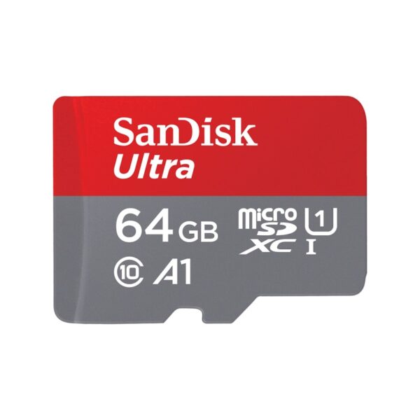 Card de Memorie Kingston MicroSDXC, 64GB, Adaptor SD, Class 10 - SDSQUNR-064G-GN6TA