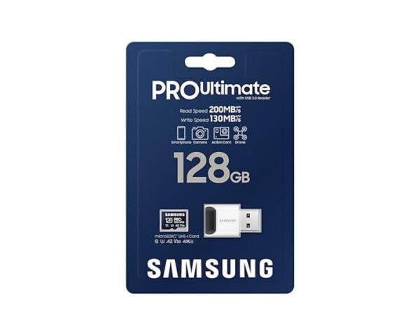 Card de memorie Samsung PRO Ultimate microSDXC UHS-I U3, V30 - MB-MY128SB/WW
