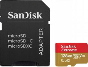 Card de memorie SanDisk, 128GB, UHS-I, Class 10, 80MB/s + Adaptor - SDSQXAA-128G-GN6AA