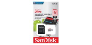 Card de Memorie SanDisk MicroSDHC, 32GB, Adaptor SD, Class 10 - SDSQUNR-032G-GN3MA