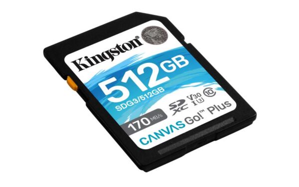 Card de Memorie SD Kingston Canvas GO Plus, 512GB, Class 10 - SDG3/512GB