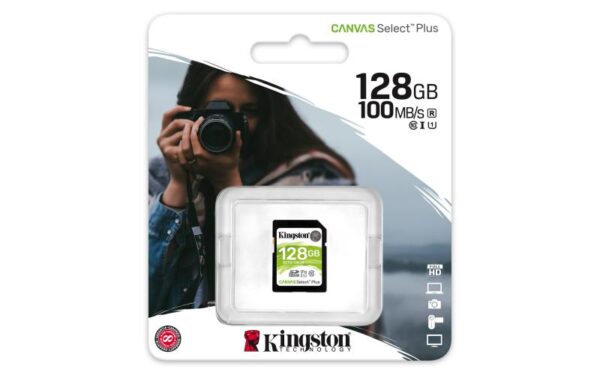 Card de Memorie SD Kingston Canvas Select Plus, 128GB, Class 10 - SDS2/128GB