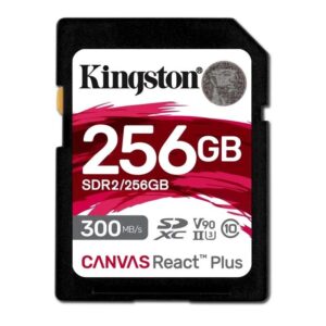 Card de Memorie SDHC Kingston Canvas React Plus 256Gb, Class 10 - SDR2/256GB