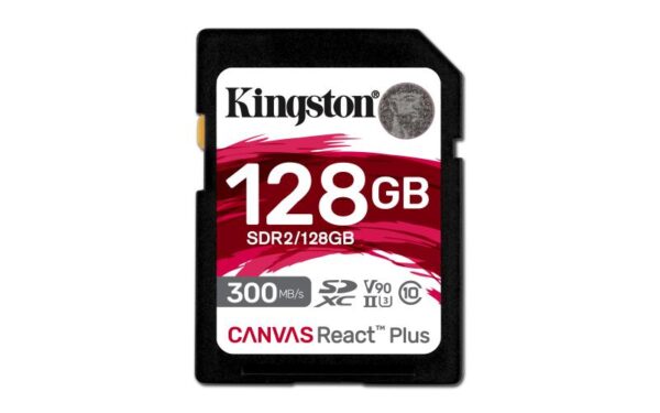 Card de Memorie SDHC Kingston Canvas React Plus 128Gb, Class 10 - SDR2/128GB