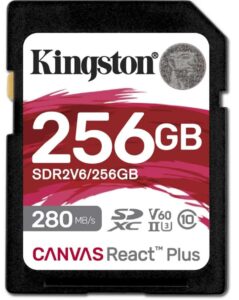 Card memorie KINGSTON SDXC Canvas React Plus Class 10 UHS-II 256GB - SDR2V6/256GB