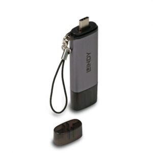 Card Reader Lindy USB 3.2 Type C, SD & microSD, argintiu - LY-43335