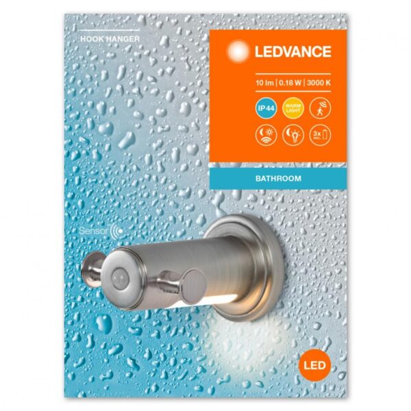 Carlig de baie, iluminat LED Ledvance cu senzor de miscare si lumina - 000004058075759121