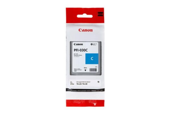 Cartus cerneala Canon PFI-030C, Cyan, capacitate 55ml - 3490C001AA