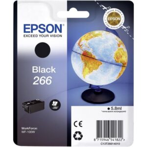 Cartus cerneala Epson 266 black, singlepack, pentru WorkForce WF-100W - C13T26614010