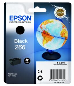 Cartus cerneala Epson 266 black, singlepack, pentru WorkForce WF-100W - C13T26614010