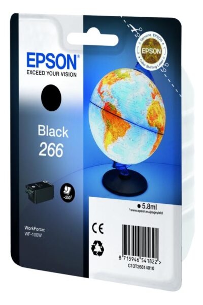 Cartus cerneala Epson 266 black, singlepack, pentru WorkForce WF-100W - C13T26614010