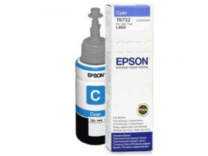 Cartus cerneala Epson T6732, cyan, capacitate 70ml, pentru Epson L800 - C13T67324A