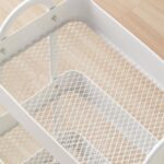 Carucior pentru depozitare cu 3 rafturi - Alb - HR-3CART-WHT