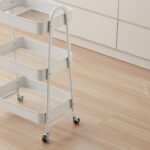 Carucior pentru depozitare cu 3 rafturi - Alb - HR-3CART-WHT