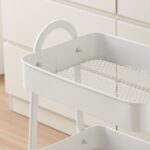 Carucior pentru depozitare cu 3 rafturi - Alb - HR-3CART-WHT