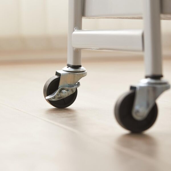 Carucior pentru depozitare cu 3 rafturi - Alb - HR-3CART-WHT