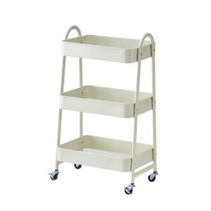 Carucior pentru depozitare cu 3 rafturi Bej - HR-3CART-BEJ