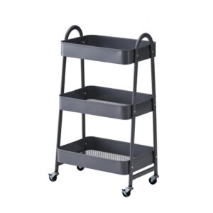 Carucior pentru depozitare cu 3 rafturi Gri - HR-3CART-GREY