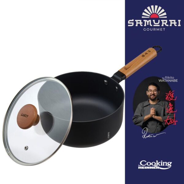 CASEROLA ALUMINIU + CAPAC 20X9.5 CM, 2.7L, RIKITO WATANABE - HR-SNT-C20