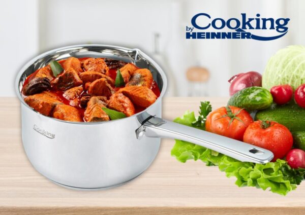 CASEROLA INOX 20x12.5 CM, 3.6 L, COOKING BY HEINNER - HR-JX-C20