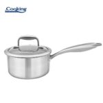 CASEROLA INOX+CAPAC STICLA 16x8.5CM, 1.6L, ATOMIC3 - HR-MRK-3A16
