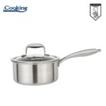 CASEROLA INOX+CAPAC STICLA IN 3 STRATURI 18X9 CM, 2 L, TITANIUM3 - HR-MRK-18