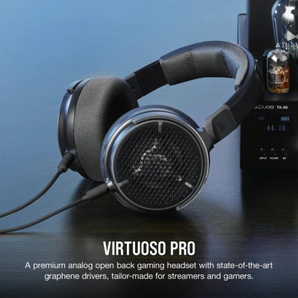 Casti CORSAIR VIRTUOSO PRO BLACK, 20Hz- 40kHz, headphone drivers 50mm - CA-9011370-EU