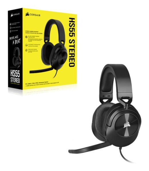 Casti Gaming cu microfon Corsair HS55 Stereo, Over-head - CA-9011260-EU