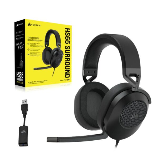 Casti Gaming cu microfon Corsair HS65 Surround, Dolby Audio 7.1 - CA-9011270-EU