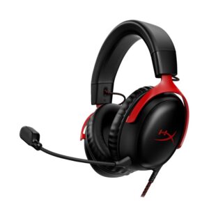 Casti gaming HyperX Cloud III Black-Red, DTS Headphone: X - 727A9AA