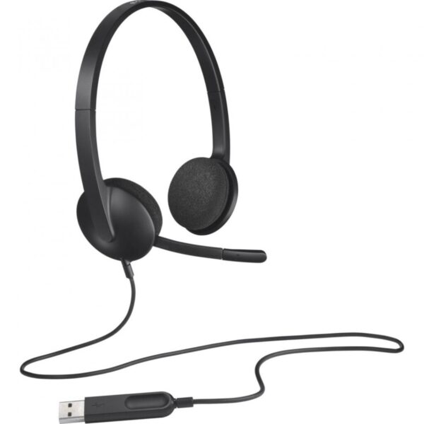 Casti Logitech H340, cu microfon, interfata USB 2.0 - 981-000475