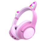 Căști pentru copii cu microfon PowerLocus Bobo, wireless, roz - PWL-BOBOCAT-PINK - imagine 4