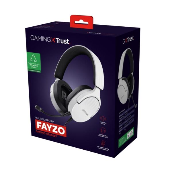 Casti Trust cu fir GXT 489W Fayzo, material ABS - TR-25210