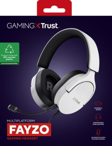 Casti Trust cu fir GXT 489W Fayzo, material ABS - TR-25210