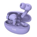 Casti Trust Yavi earbuds BT, frecventa raspuns 20 Hz - 20.000 Hz, mov - TR-25297