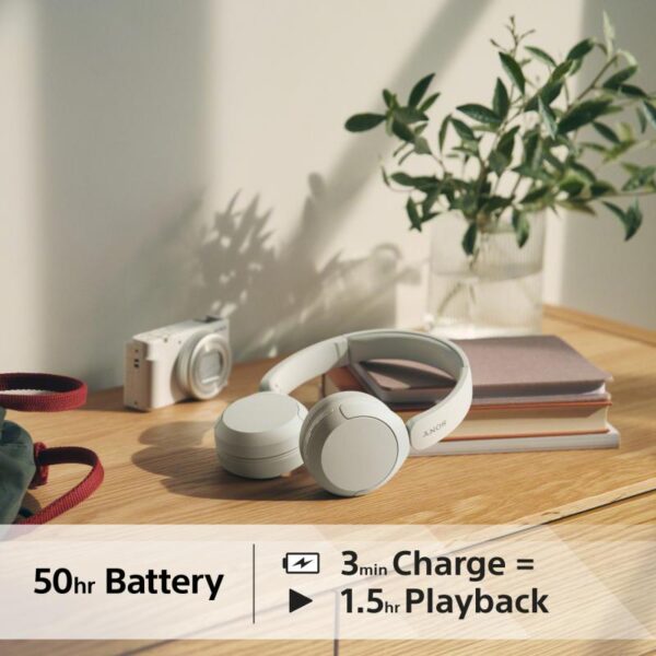 Casti Wireless Over-Ear Sony WHCH520W - WHCH520W.CE7