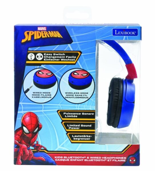 CASTI WIRELESS PLIABILE, SPIDER-MAN - HPBT010SP