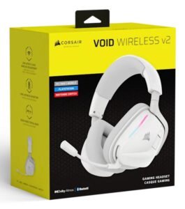 Castig Gaming CORSAIR VOID WIRELESS v2 with Bluetooth, White - WW - CA-9011380-WW