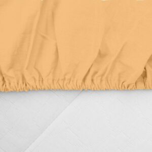 CEARCEAF PAT CU ELASTIC 140X200 CM GALBEN PAL - HR-SHEET140-GBP