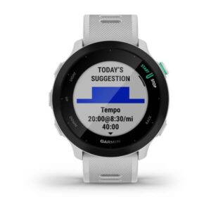 Ceas Smartwatch Garmin Forerunner 55, GPS, White - 010-02562-11