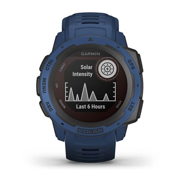 Ceas Smartwatch Garmin Instinct Solar, GPS, Tidal Blue WW - 010-02293-01