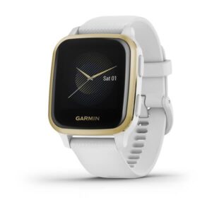 Ceas Smartwatch Garmin Venu Sq, NFC, White/Light Gold - 010-02427-11