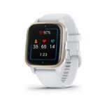 Ceas Smartwatch Garmin Venu SQ2 - Cream Gold Bezel with White Case - 010-02701-11